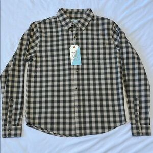 Plaid Black and White boys Shirt